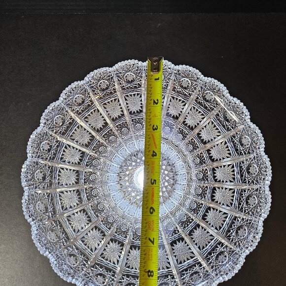 Rare Vintage European Czech Brilliant Cut Glass Handcut Queen Lace 24% Lead Crys - Picture 4 of 12